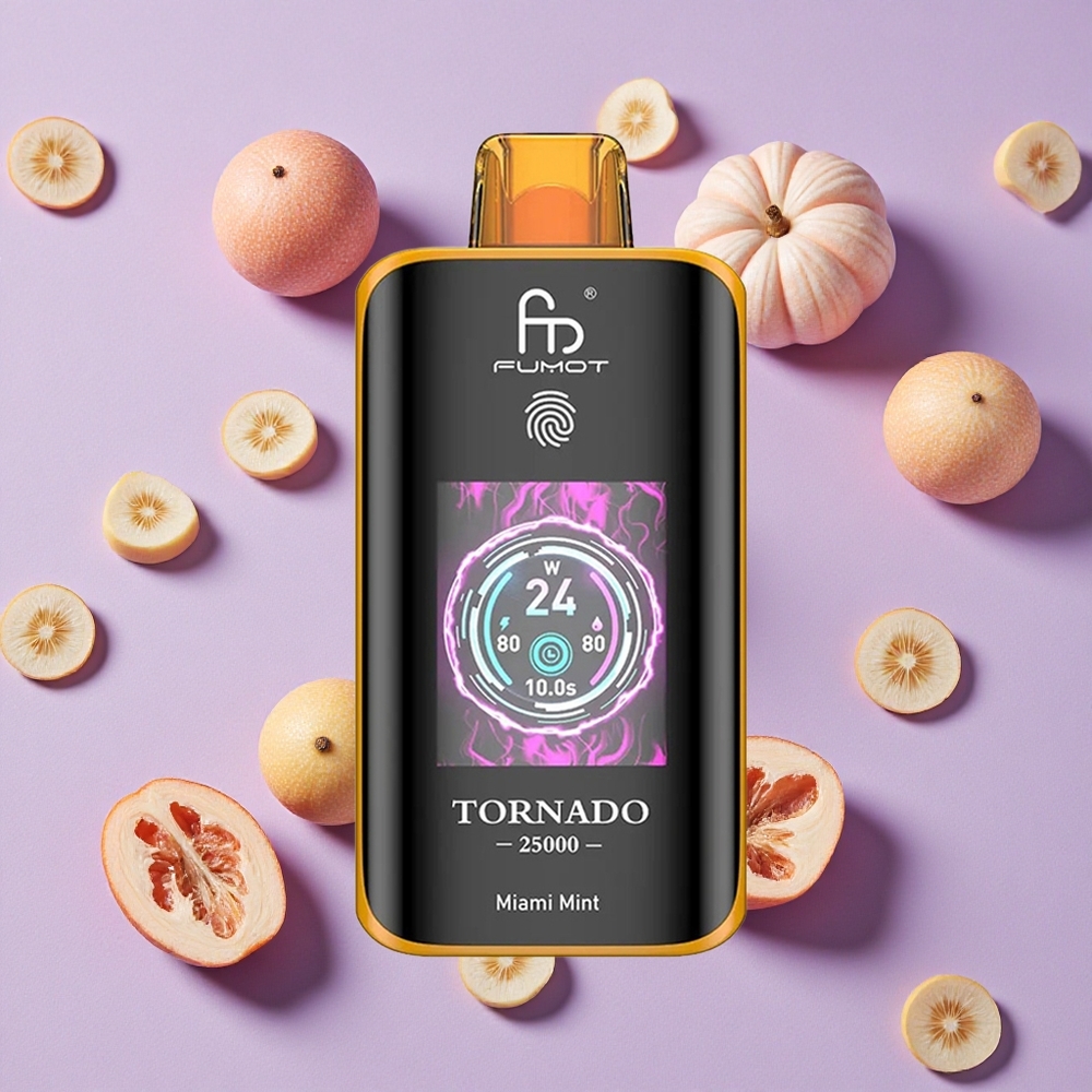 Menthe Miami Fumot Tornado 25000 Puffs HD Écran 20ml Prérempli vente en gros Suisse