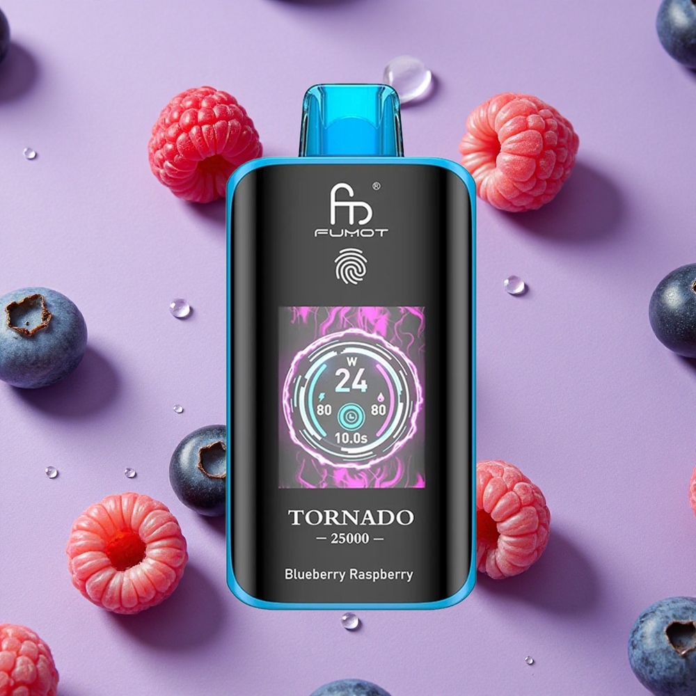 Myrtille Framboise Fumot Tornado 25000 Puffs HD Écran 20ml vente en gros Suisse