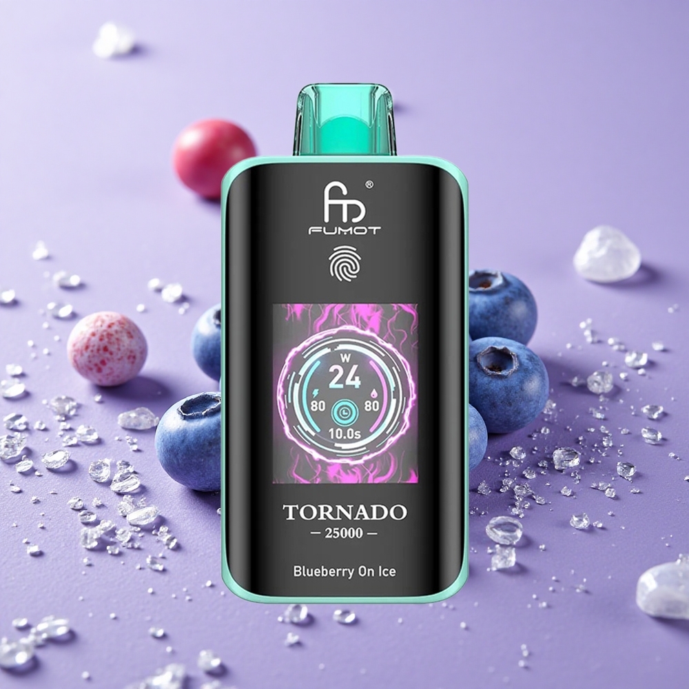 Myrtille Sur Glace Fumot Tornado 25000 Puffs Écran HD 20ml vente en gros Suisse