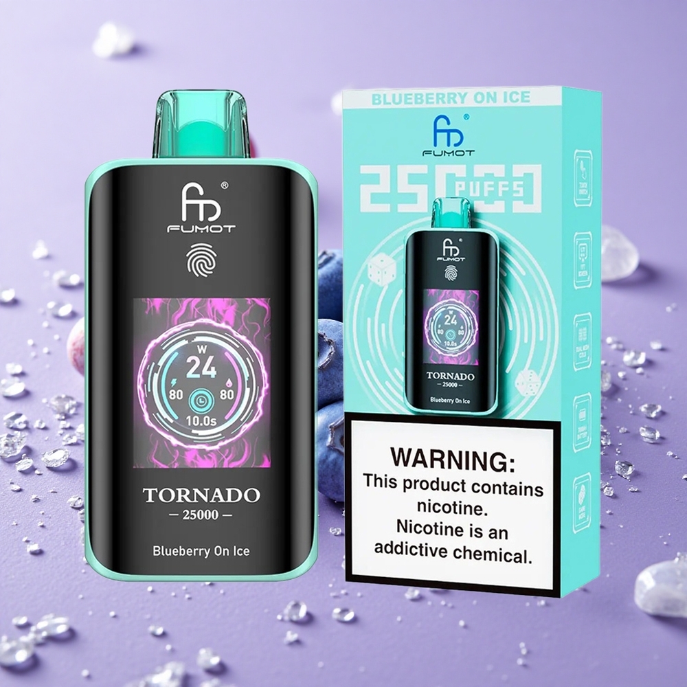 Myrtille Sur Glace Fumot Tornado 25000 Puffs Écran HD 20ml vente en gros Suisse