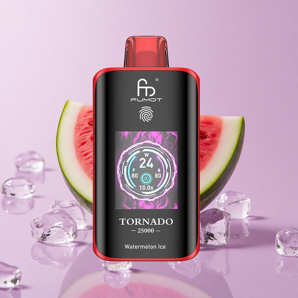 Pastèque Glacée Fumot Tornado 25000 Puffs Ecran HD 20ml vente en gros Suisse