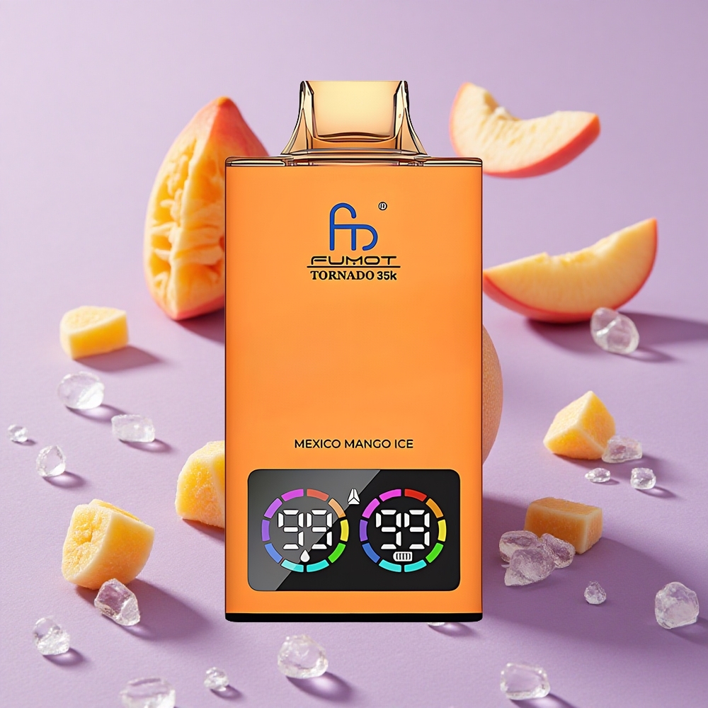 Mangue Glacée Mexique Fumot Tornado 35000 Puffs Double Bobine et Lumières RGB vente en gros Suisse