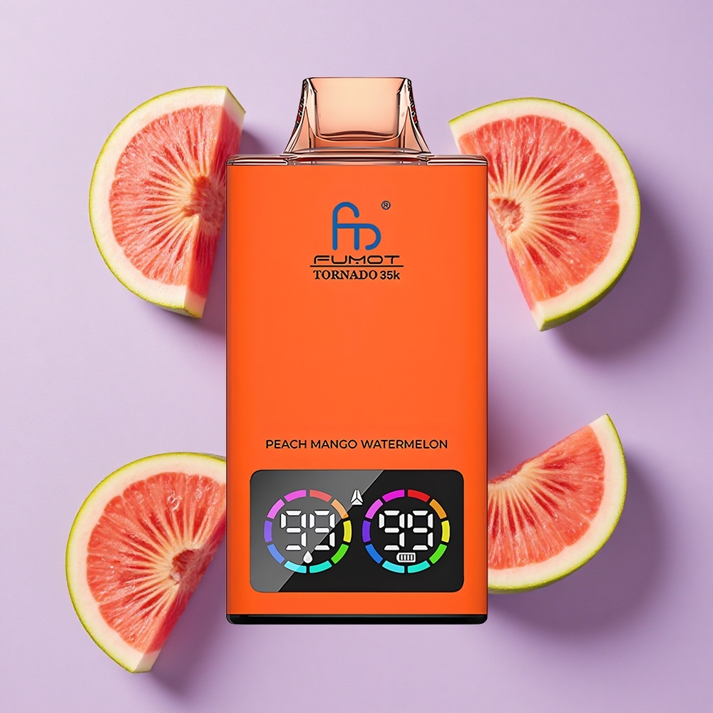 Pêche Mangue Pastèque Fumot Tornado 35000 Double Bobine 15ml E-liquide vente en gros Suisse
