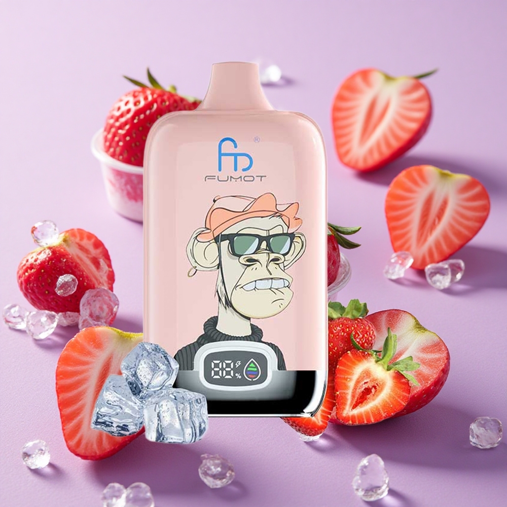 Fraise Glace Fumot Tornado Digital Box 12000 Puffs 20ml 0% 2% 3% 5% Nicotine vente en gros Suisse