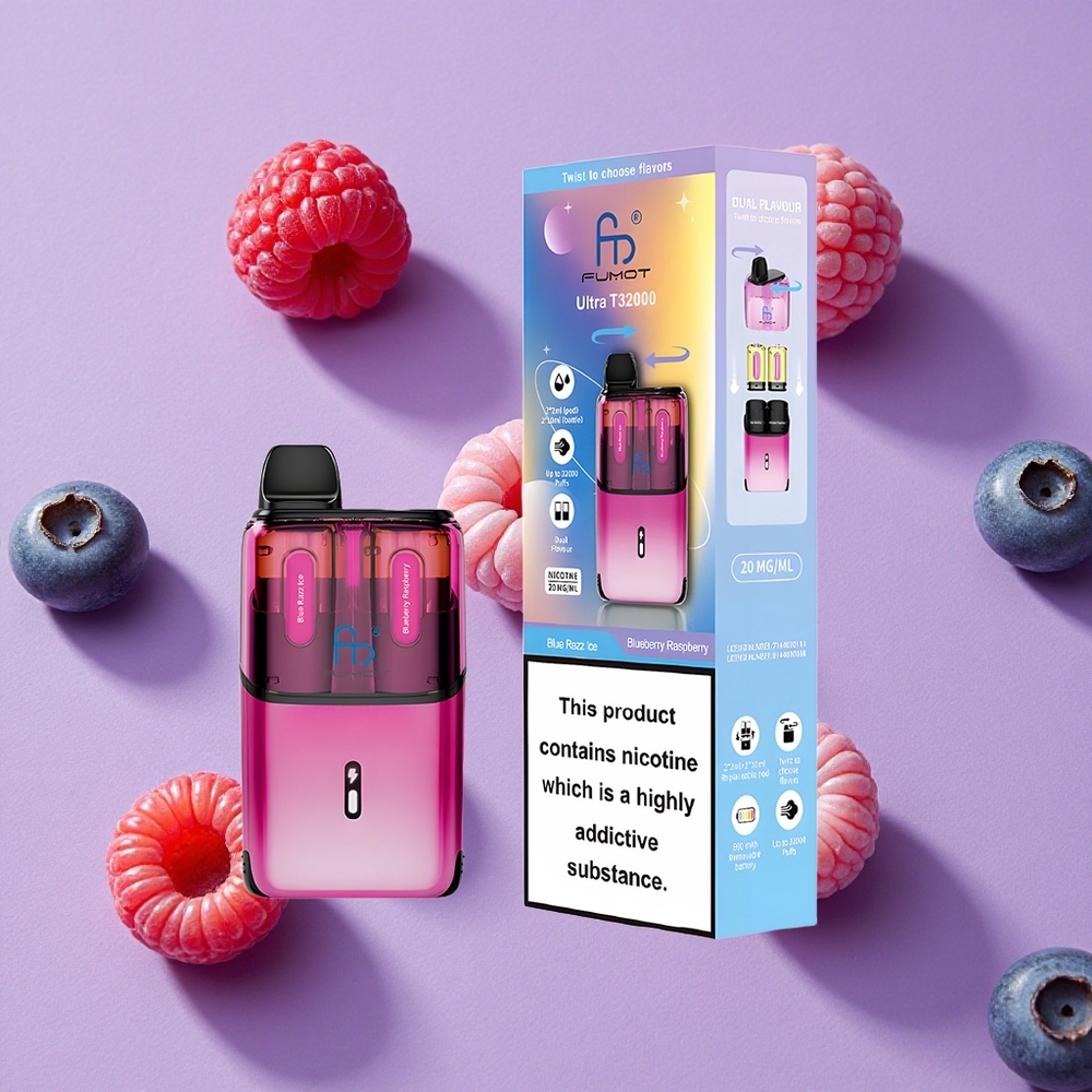 Framboise Bleue Menthe Fumot Ultra T32000 32000 Puffs Charge Rapide vente en gros Suisse