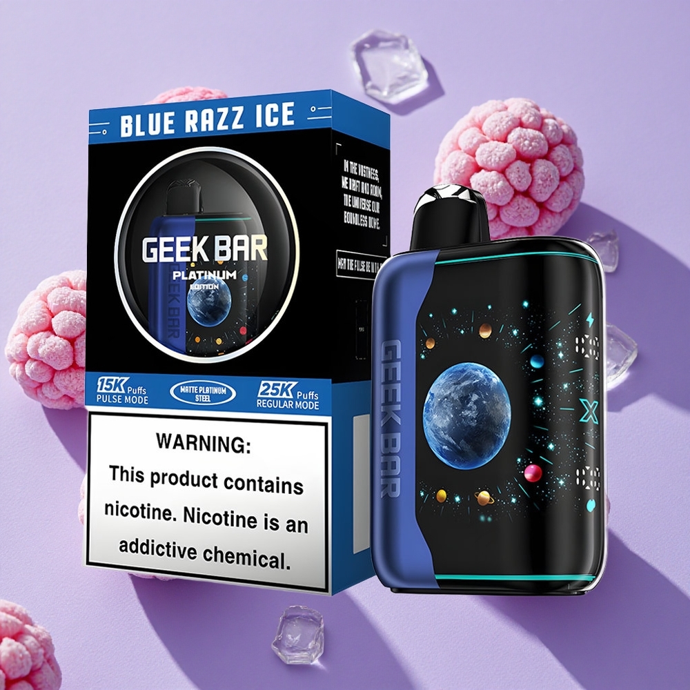 Framboise Bleue Glace GEEK BAR Platinum Édition 25000 Puffs Charge Rapide vente en gros Suisse