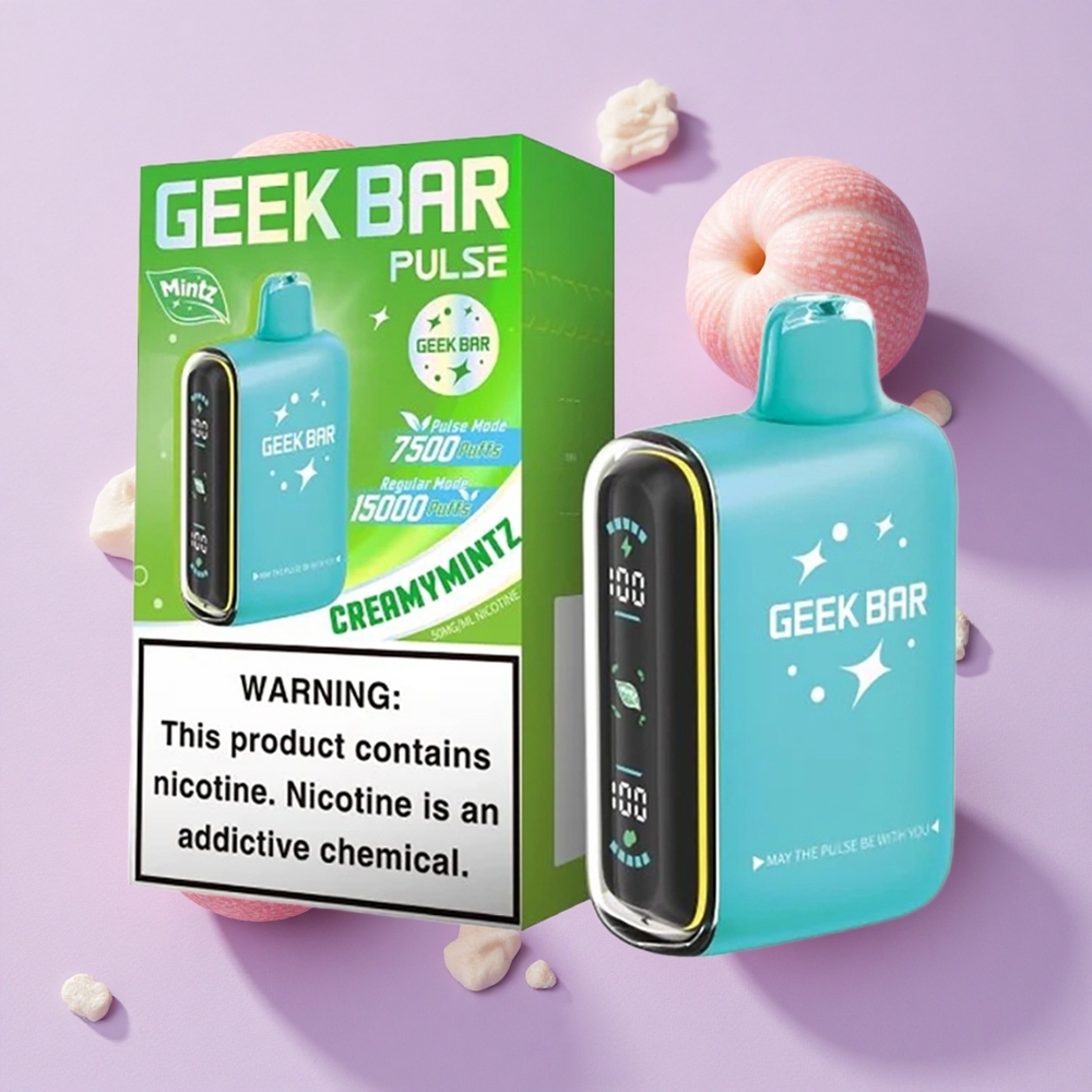 Menthe Geek Bar Pulse 15 000 Puffs 16ML et Airflow Réglable vente en gros Suisse