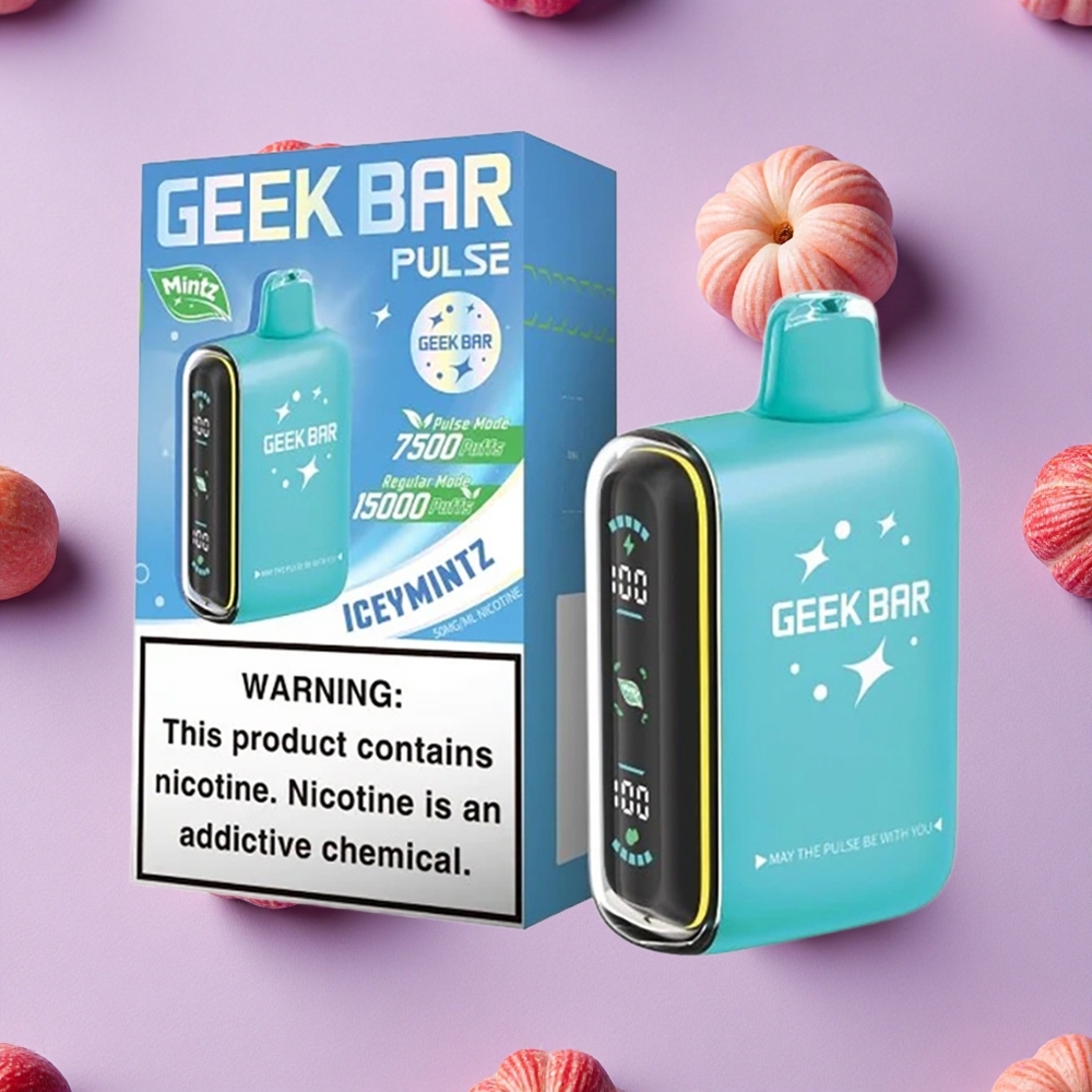 Menthe Geek Bar Pulse 15 000 Puffs 16ML et Airflow Réglable vente en gros Suisse