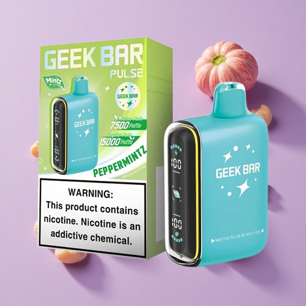 Menthe Geek Bar Pulse 15 000 Puffs 16ML et Airflow Réglable vente en gros Suisse