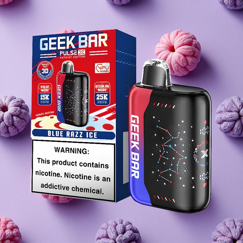 Patriot Geek Bar Pulse X 25000 Puffs 18mL 0% 2% 3% 5% Nicotine vente en gros Suisse