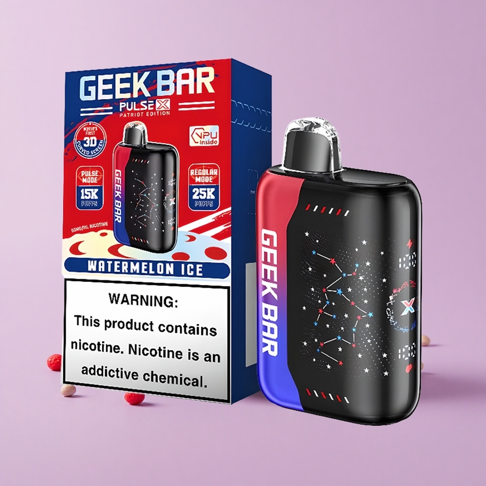 Patriot Geek Bar Pulse X 25000 Puffs 18mL 0% 2% 3% 5% Nicotine vente en gros Suisse