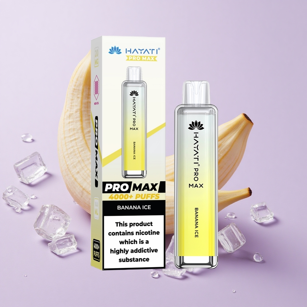 Banane Glacée Hayati Pro Max 4000 Puffs Rechargeable LED vente en gros Suisse