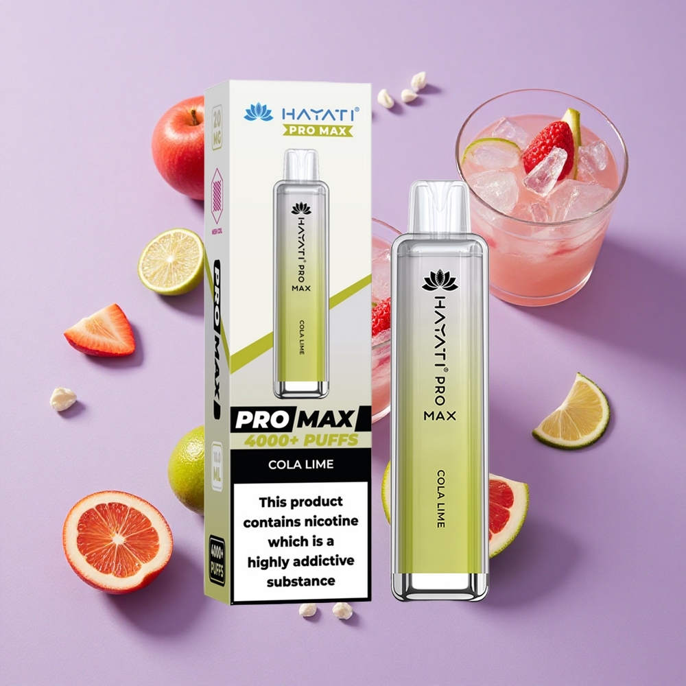 Cola Citron Vert Hayati Pro Max 4000 Puffs Rechargeable LED vente en gros Suisse