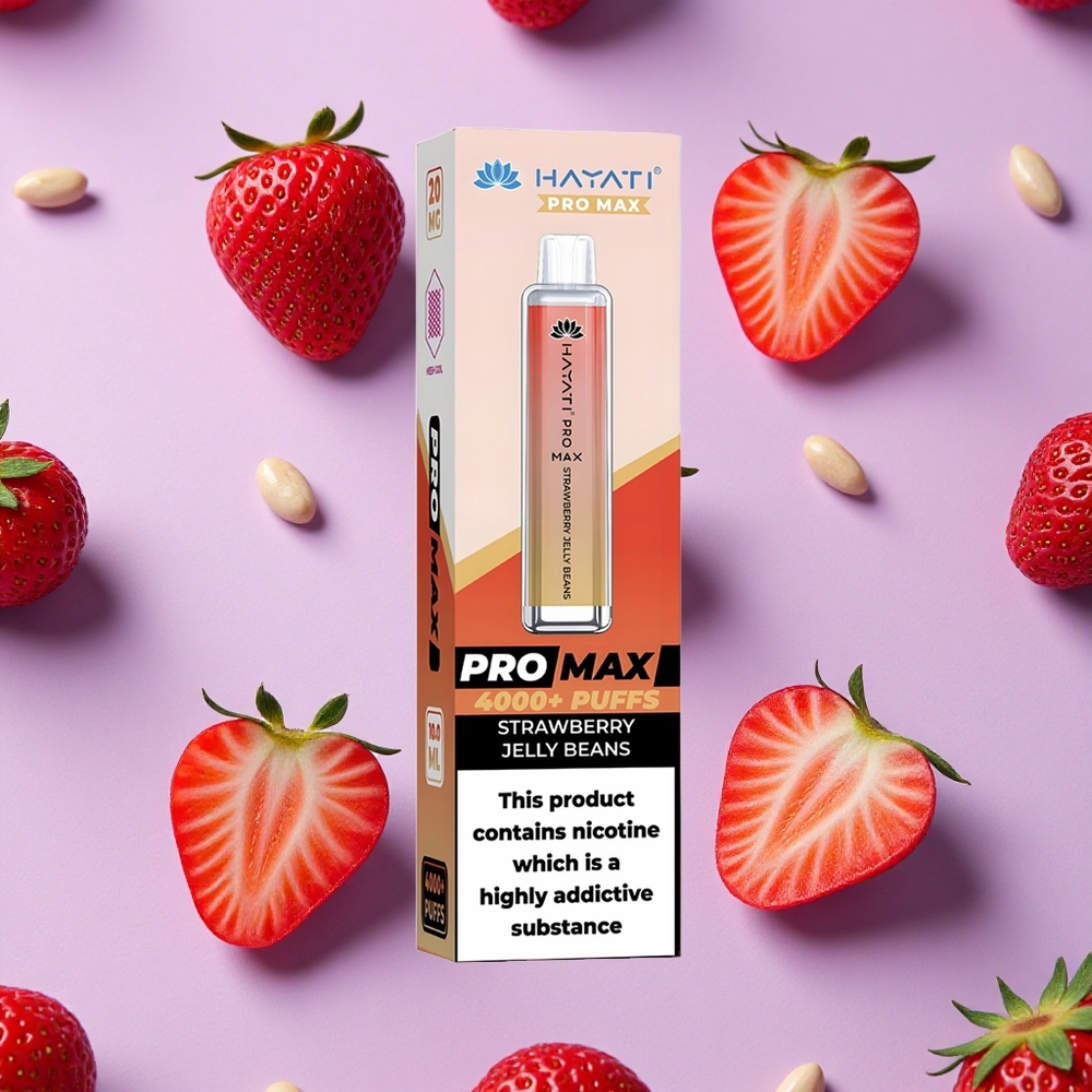 Fraise Jelly Beans Hayati Pro Max 4000 Puffs Rechargeable vente en gros Suisse