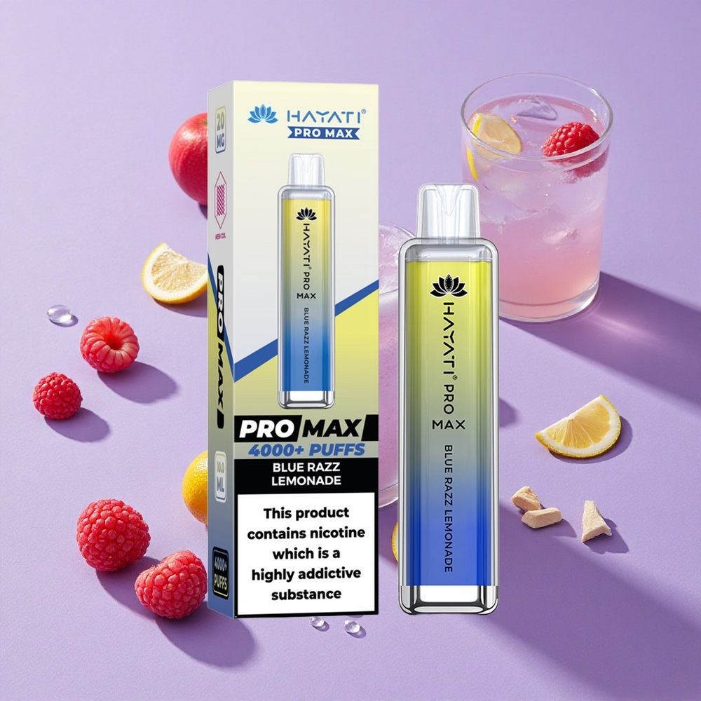 Framboise Bleue Citronnée Hayati Pro Max 4000 Puffs Batterie Rechargeable vente en gros Suisse
