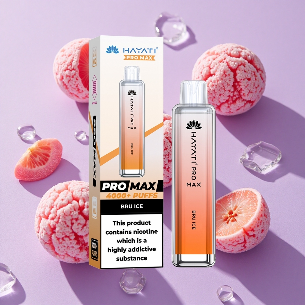 Glace Bru Hayati Pro Max 4000 Puffs Rechargeable TPD vente en gros Suisse