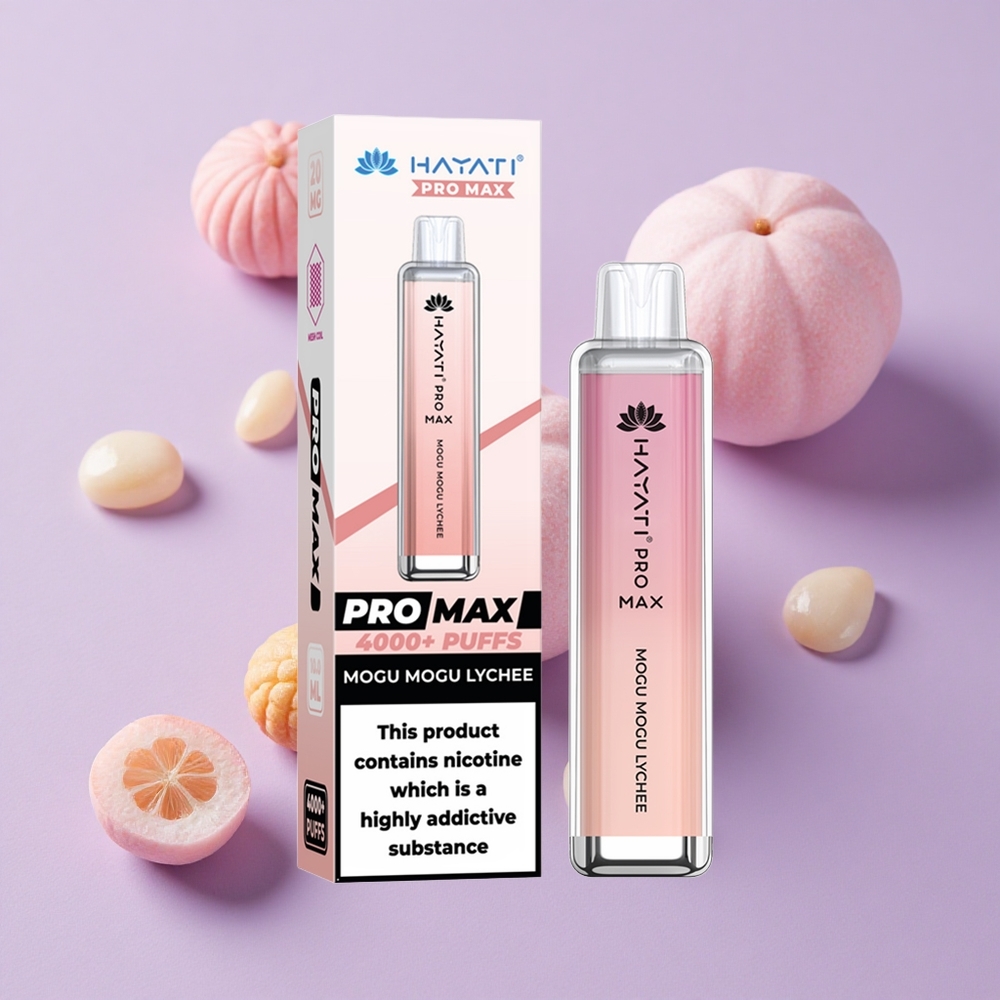 Litchi Hayati Pro Max 4000 Puffs Rechargeable LED vente en gros Suisse