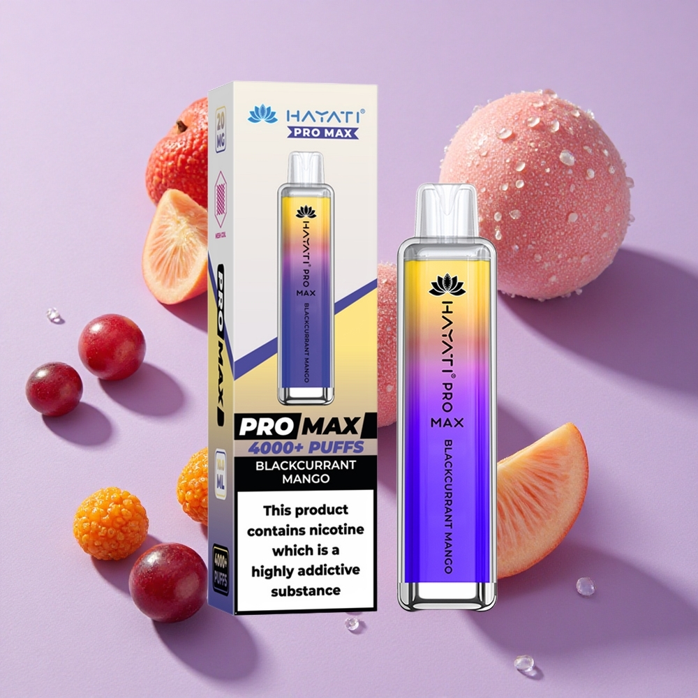 Mangue Cassis Hayati Pro Max 4000 Puffs Rechargeable LED vente en gros Suisse