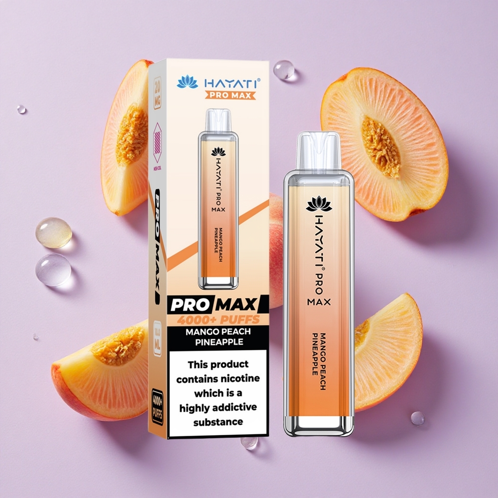 Mangue Pêche Ananas Hayati Pro Max 4000 Puffs Rechargeable LED vente en gros Suisse