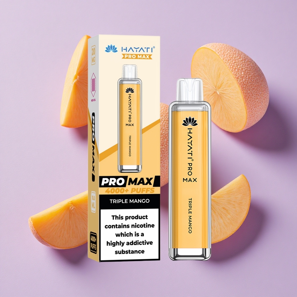 Mangue Triple Hayati Pro Max 4000 Puffs Rechargeable LED vente en gros Suisse