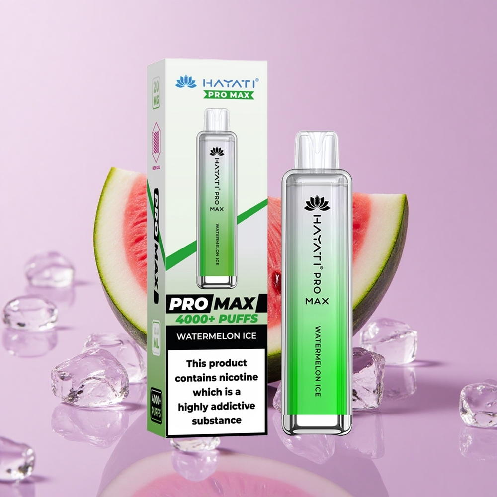 Pastèque Glacée Hayati Pro Max 4000 Puffs Rechargeable LED vente en gros Suisse