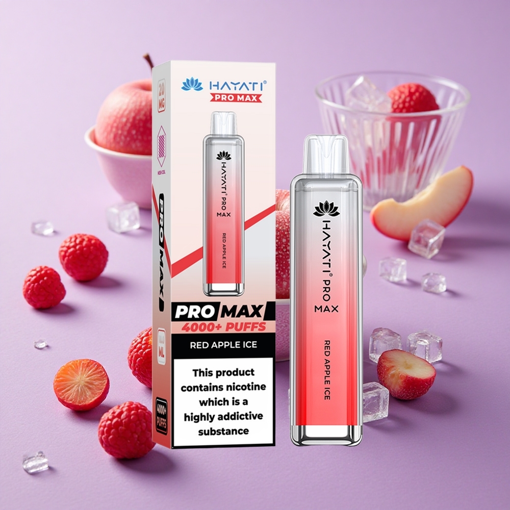Pomme Rouge Glacée Hayati Pro Max 4000 Puffs Rechargeable vente en gros Suisse