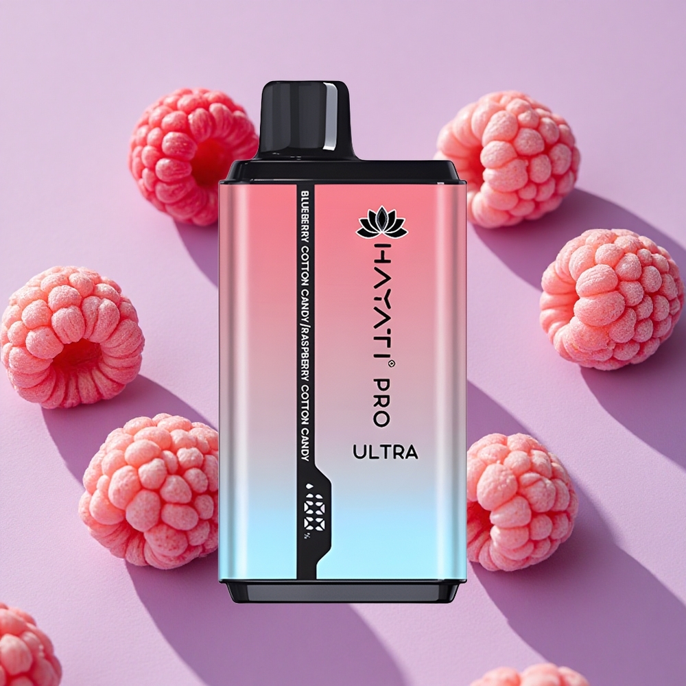Myrtille Barbe à Papa Hayati Pro Ultra 15000 Puffs 2 12ml 2% de Nicotine vente en gros Suisse