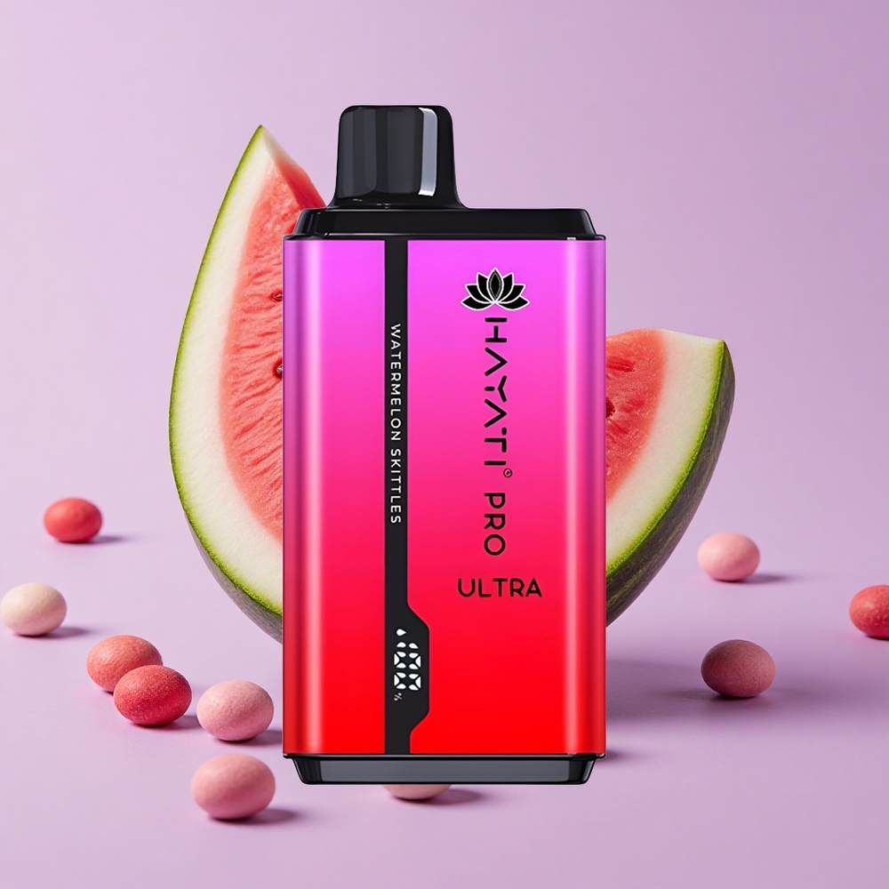 Pastèque Skittles Hayati Pro Ultra 15000 Puffs 2 12ml 2% de Nicotine vente en gros Suisse