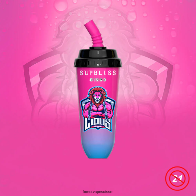Fumot Supbliss Bingo Appareil à dosettes jetables 8000 - 16 ml (1 pièce) 24LD396 limonade cerise-pêche - Fumot Puff