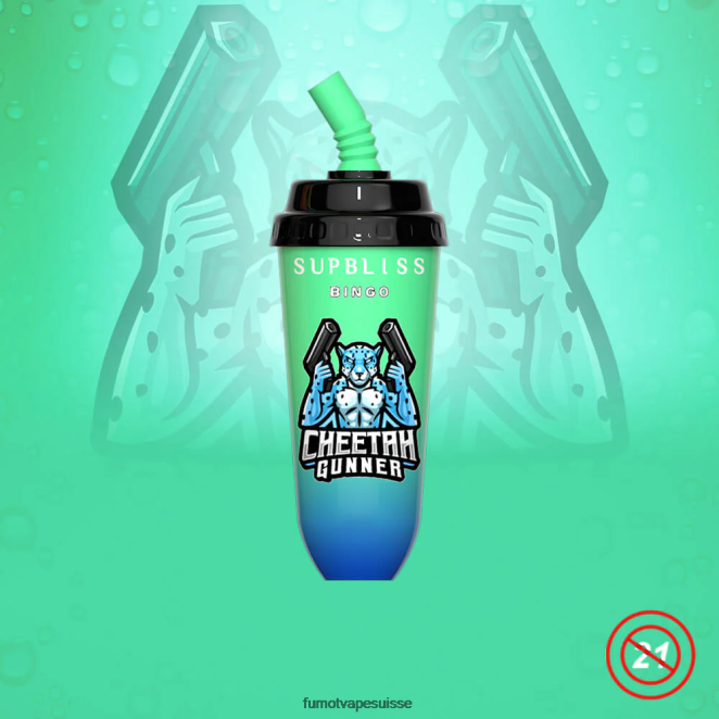 Fumot Supbliss Bingo Appareil à dosettes jetables 8000 - 16 ml (1 pièce) 24LD396 limonade cerise-pêche - Fumot Puff