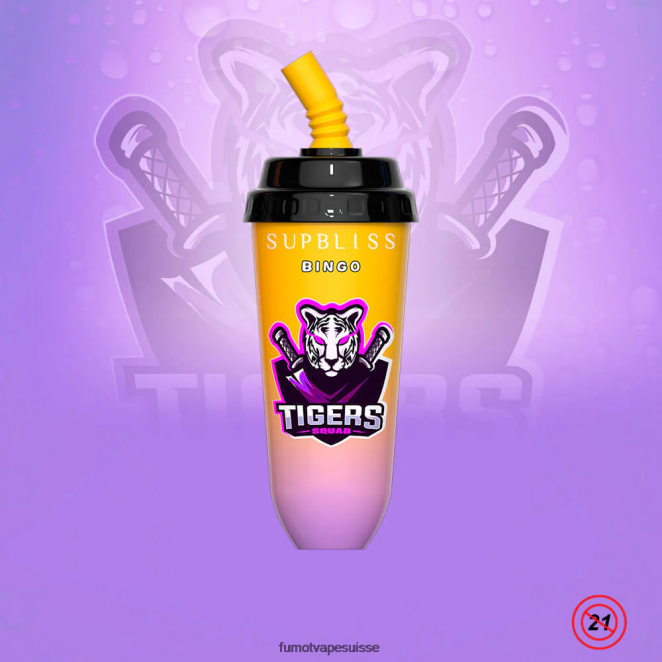 Fumot Supbliss Bingo Appareil à dosettes jetables 8000 - 16 ml (1 pièce) 24LD396 limonade cerise-pêche - Fumot Puff