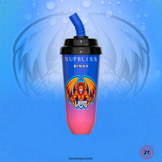 Fumot Supbliss Bingo Appareil à dosettes jetables 8000 - 16 ml (1 pièce) 24LD396 limonade cerise-pêche - Fumot Puff