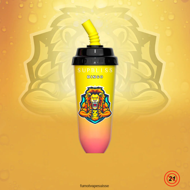 Fumot Supbliss Bingo Appareil à dosettes jetables 8000 - 16 ml (1 pièce) 24LD396 limonade cerise-pêche - Fumot Puff