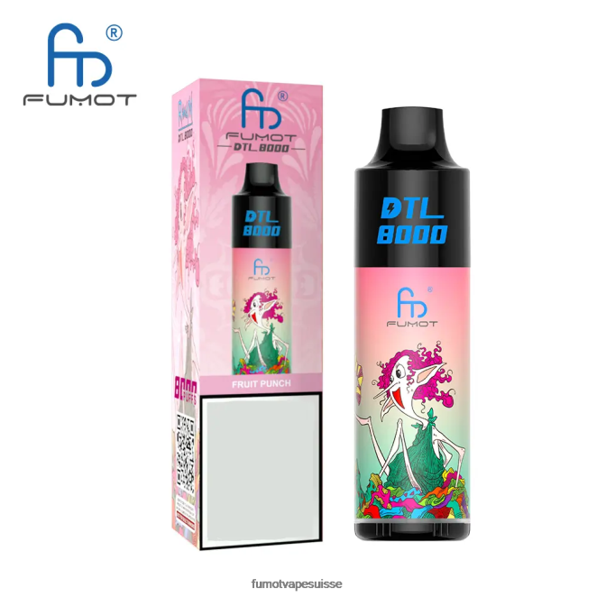 Fumot DTL Stylo vape jetable 8000 - 16 ml (1 pièce) 24LD425 menthe pastèque - Fumot Vape Suisse