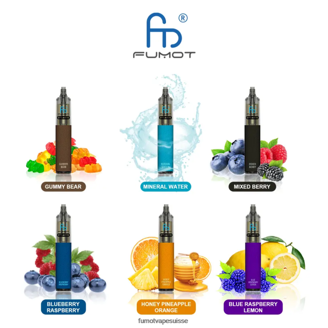 Fumot DTL stylo vape jetable 9000- 18ml (1 pièce) 24LD368 pastèque fraise - Fumot Vape Sale