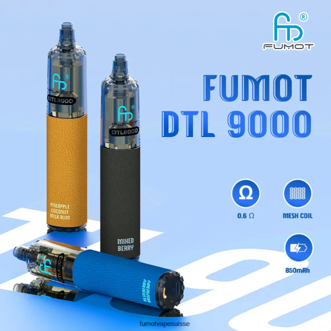 Fumot DTL stylo vape jetable 9000- 18ml (1 pièce) 24LD368 pastèque fraise - Fumot Vape Sale