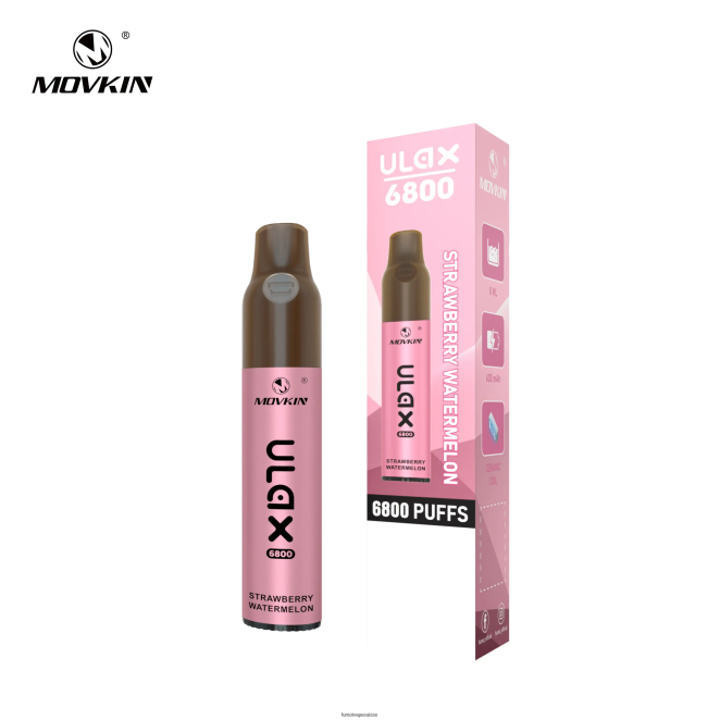 Fumot Movkin Ulax Vape jetable 6800, bobine en céramique - 8 ml (1 pièce) 24LD328 fraise-kiwi - Fumot Vape Sale