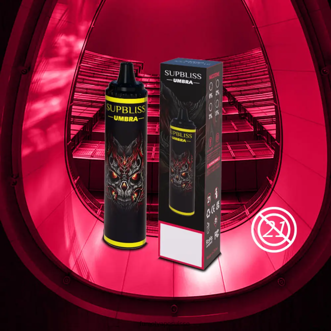 Fumot Supbliss Umbra 10000 (1 pièce) stylo vape jetable - 20 ml 24LD478 glace luxuriante - Fumot Vape Sale