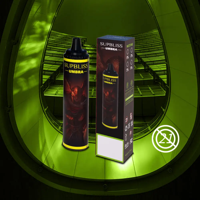 Fumot Supbliss Umbra 10000 (1 pièce) stylo vape jetable - 20 ml 24LD478 glace luxuriante - Fumot Vape Sale