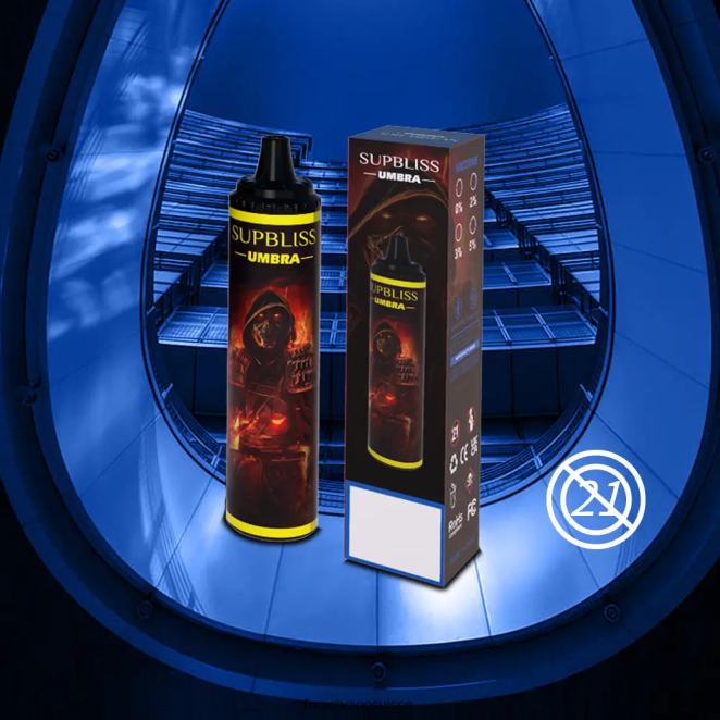 Fumot Supbliss Umbra 10000 (1 pièce) stylo vape jetable - 20 ml 24LD478 glace luxuriante - Fumot Vape Sale