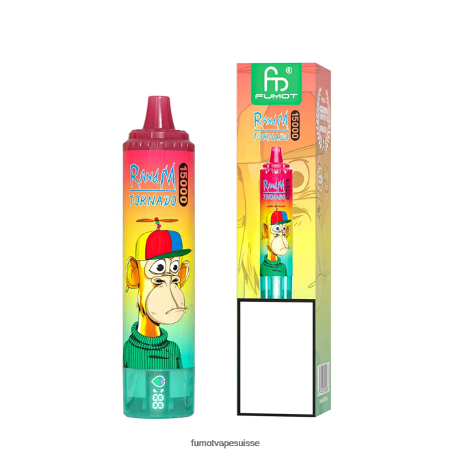 Fumot Tornado 15000 vape jetable 25ml (1 pièce) 24LD164 myrtille sur glace - Fumot Vape Nicotine