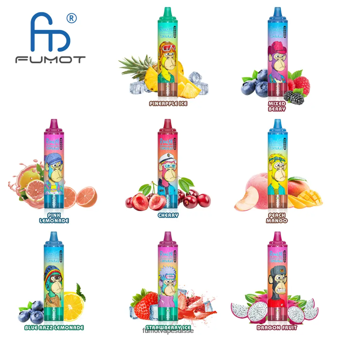 Fumot Tornado 15000 vape jetable 25ml (1 pièce) 24LD164 myrtille sur glace - Fumot Vape Nicotine