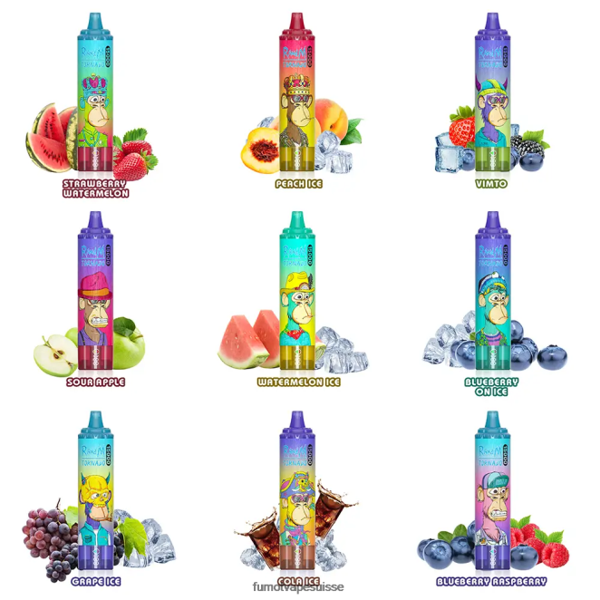 Fumot Tornado 15000 vape jetable 25ml (1 pièce) 24LD164 myrtille sur glace - Fumot Vape Nicotine