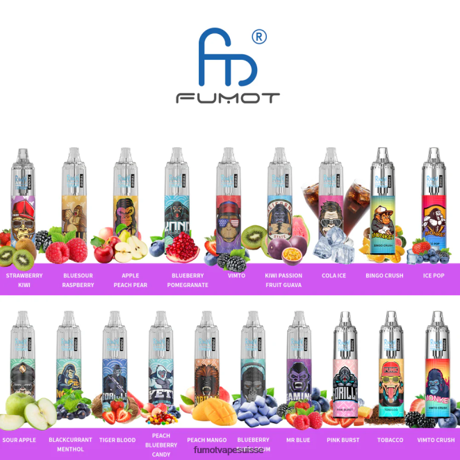 Fumot Tornado Stylo vape jetable 7000 0% - 14 ml (1 pièce) 24LD550 vimto écraser - Fumot Vape Price