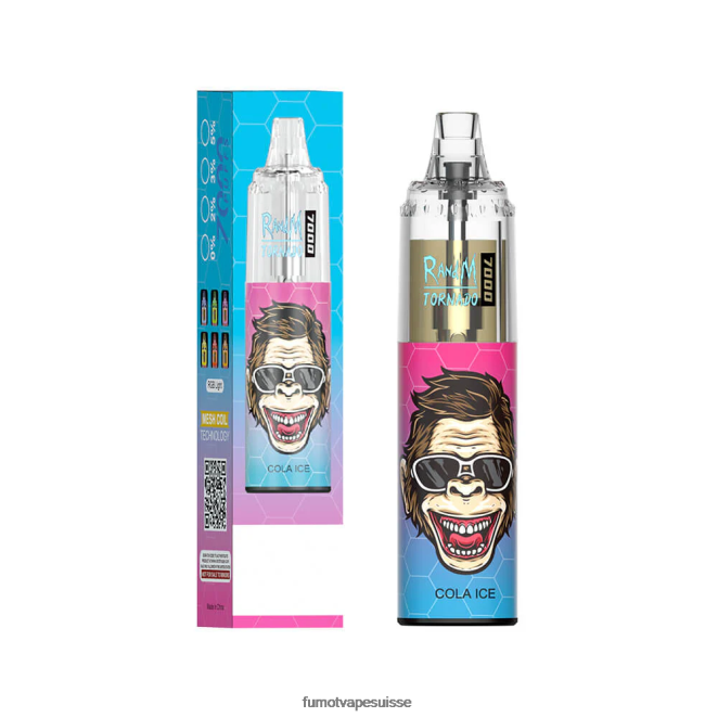 Fumot Tornado Stylo vape jetable 7000 - 14 ml (1 pièce) 24LD86 bonbons pêche-myrtille - Fumot Puff