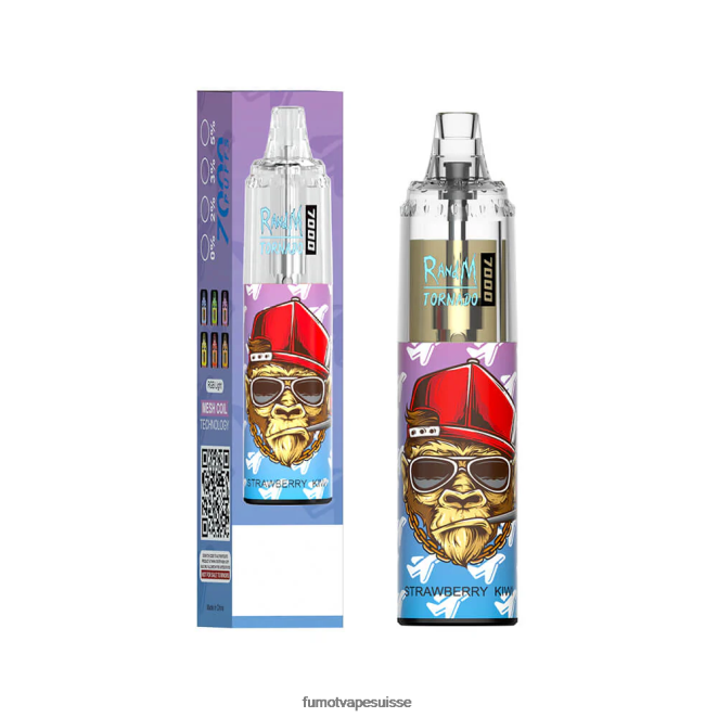 Fumot Tornado Stylo vape jetable 7000 - 14 ml (1 pièce) 24LD86 bonbons pêche-myrtille - Fumot Puff
