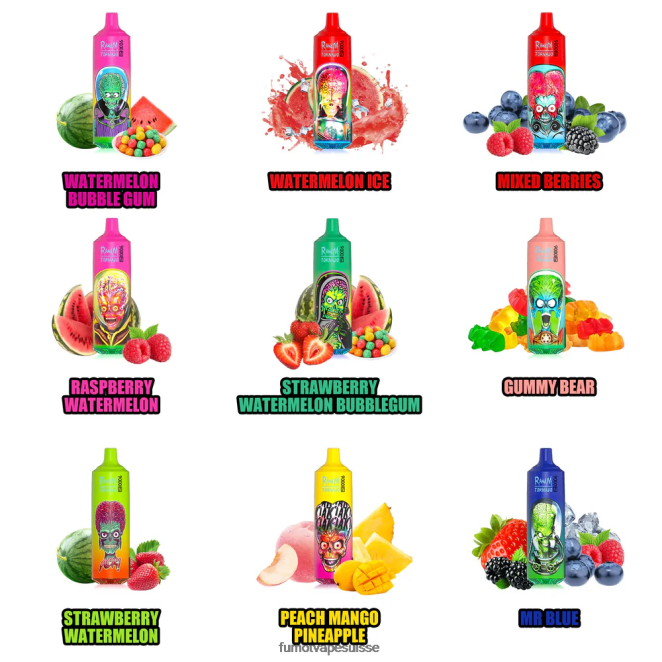 Fumot Tornado Vape jetable 9000 pro - 18 ml (1 pièce) 24LD215 cerise pétillante - Fumot Vape Suisse